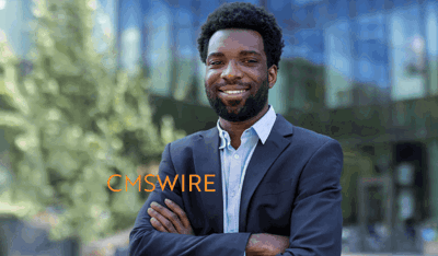 Smiling African entrepreneur with crossed arms illustrating Africa’s service strengths.