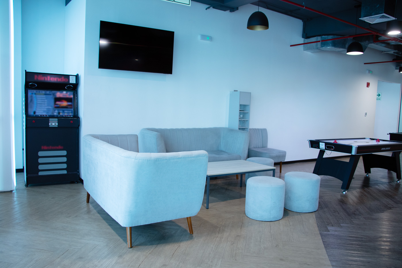 office with cozy sitting area