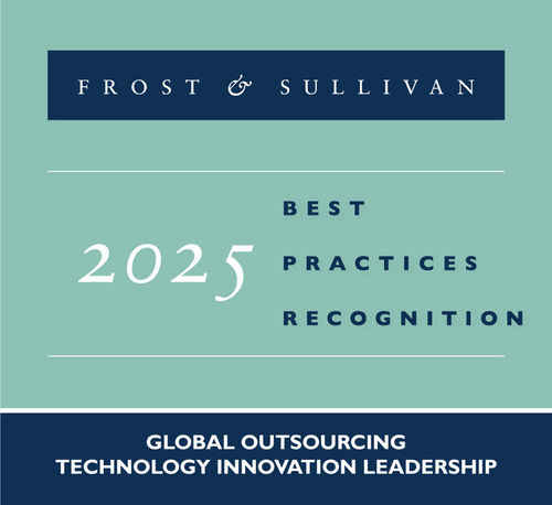 Frost & Sullivan 2025 Technology Innovation Leadership Award presented to TP in Global Outsourcing.