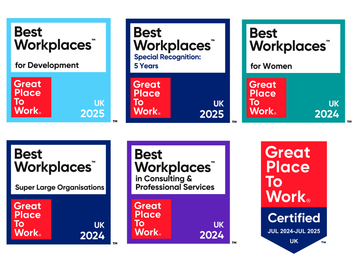 TP UK awards badges showcasing recognition and achievements.