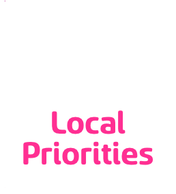 Text reading Local priorities.