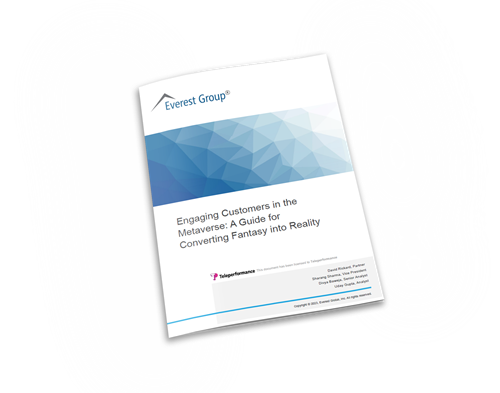 Everest Group: A guide for converting metaverse fantasy into reality white paper mockup. 