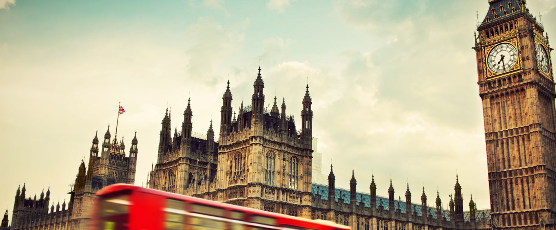 London skyline viewed from Big Ben in London.