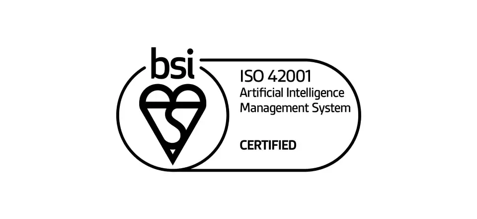 ISO 42001 award badge