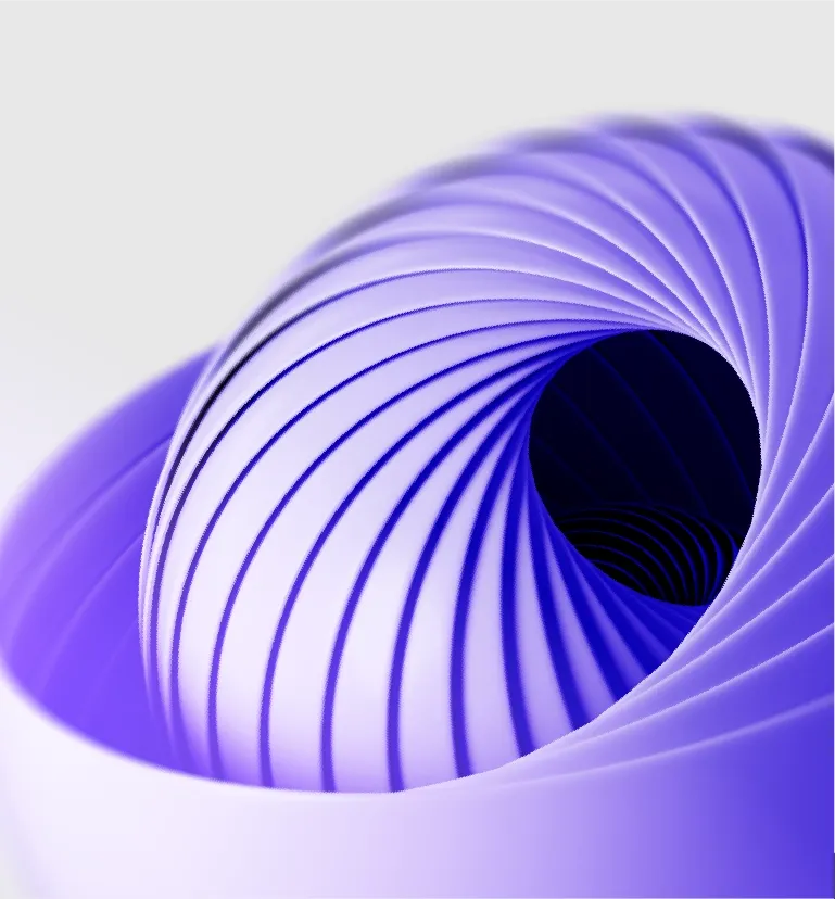 Abstract TP symbol representing orchestrated intelligence and harmonized digital business.