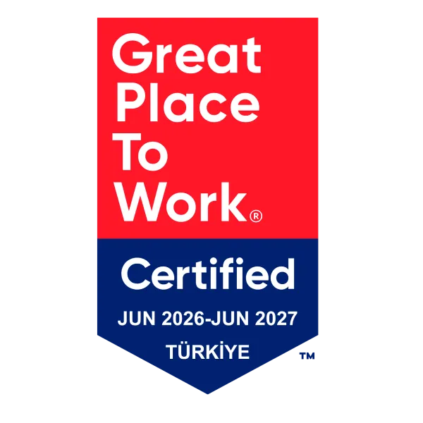 Great Place To Work® 2026-2027 certification badge for TP in Turkey.