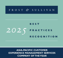 Frost & Sullivan Asia-Pacific Company of the Year Recognition in CX Management Services award badge