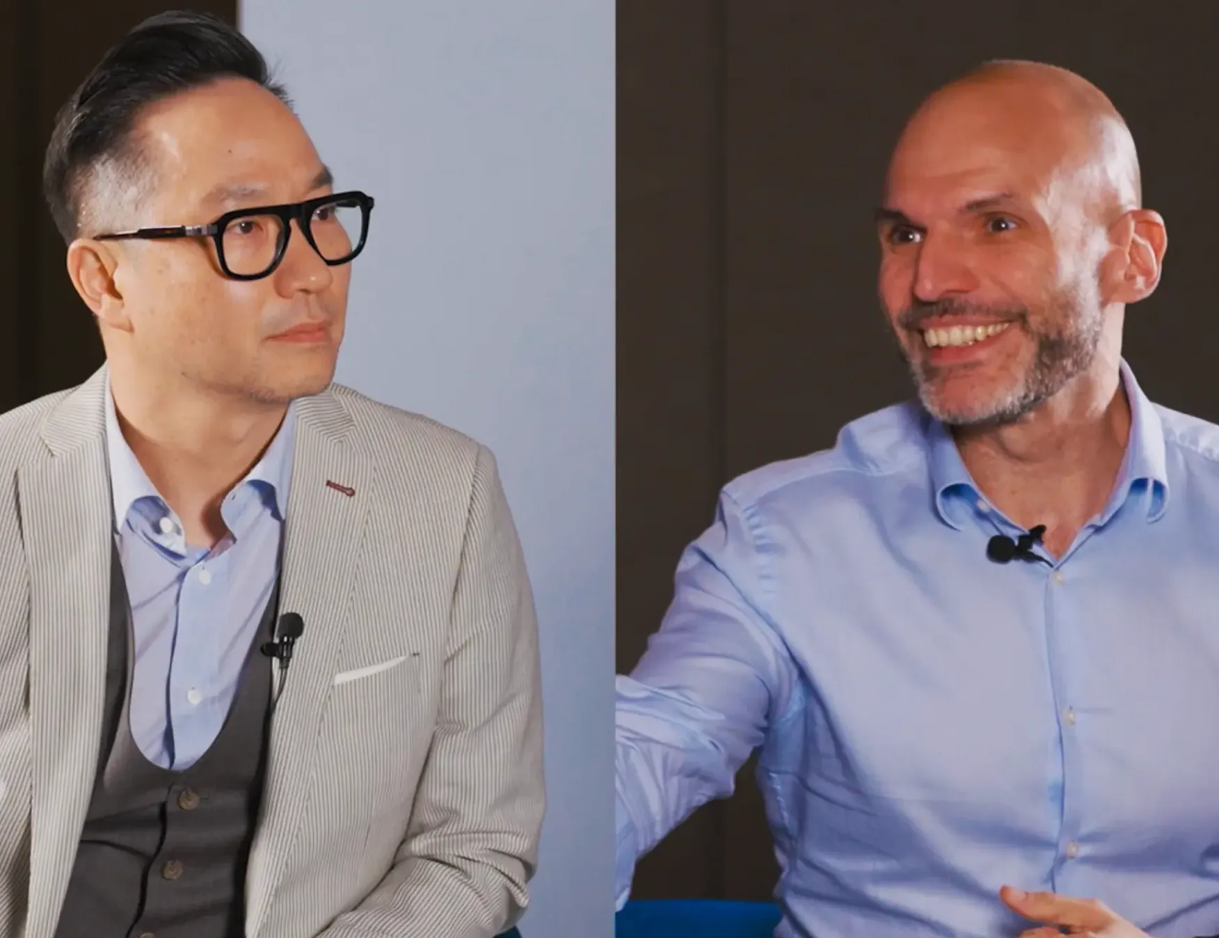 Jorge Amar and Daniel Hong discussing AI adoption and business transformation on TP.ai Talks.