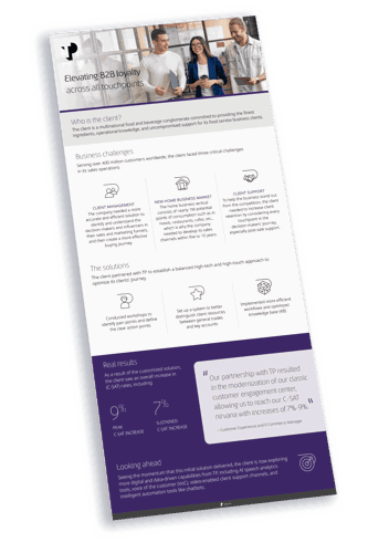 Elevating B2B loyalty CS mock-up