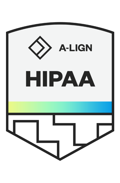 HIPAA certification badge.
