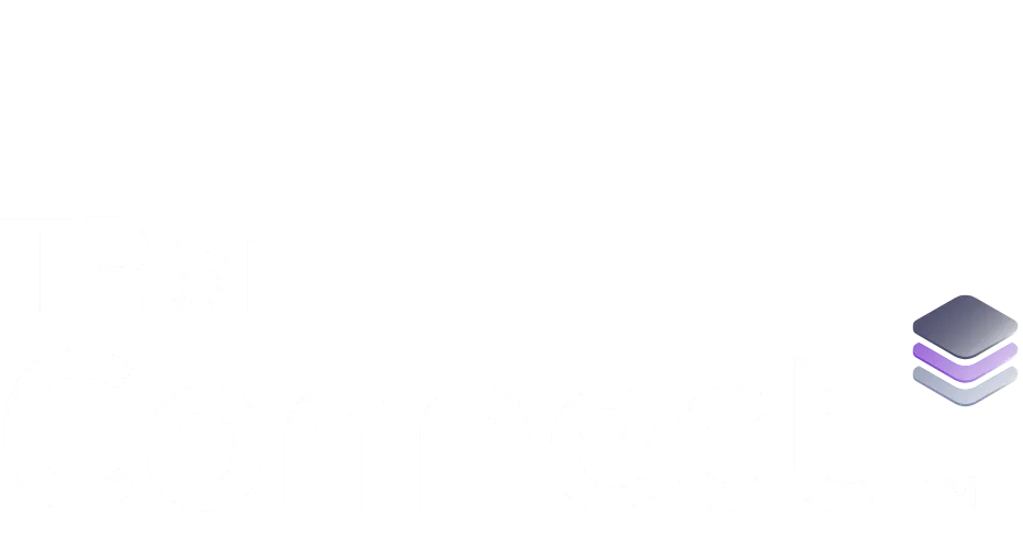 TP.ai Connect white logo.