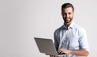 Man working on computer