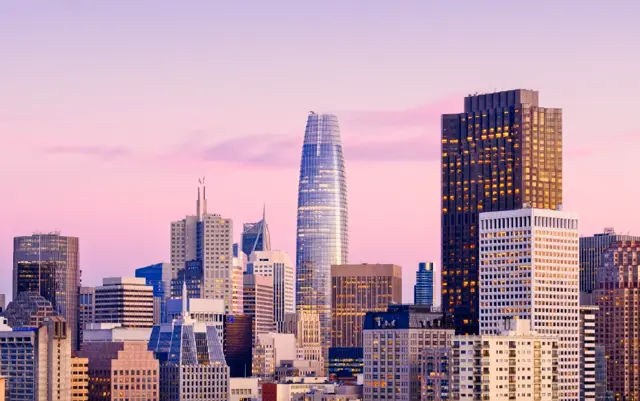 City skyline filled with towering skyscrapers and a dynamic business landscape.