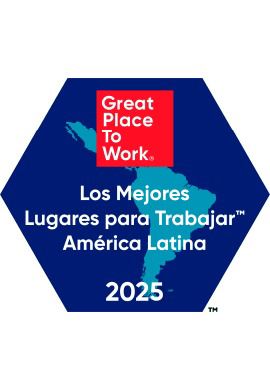Latin America - 2025 Best Workplaces award badge.