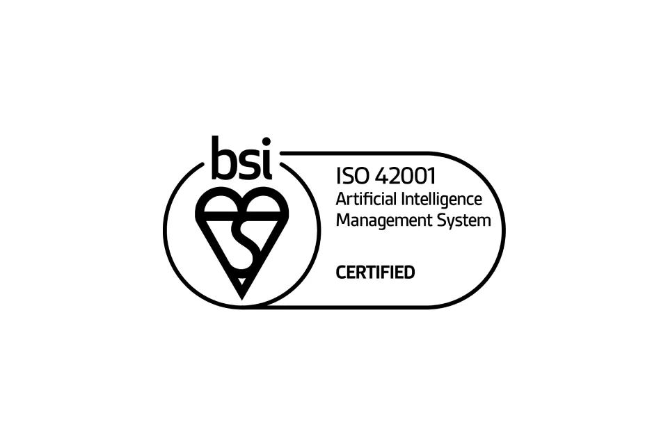 ISO 42001 award badge