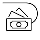 Black money bill icon