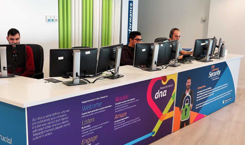 TP team working on computers