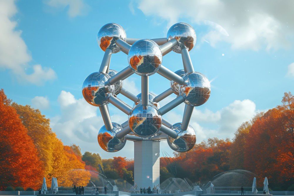 Atomium landmark in Brussels, Belgium, highlighting TP presence in the region.