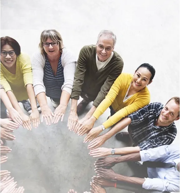 TP team representing corporate vision and social responsibility initiatives.