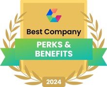 Comparably Best Company - Perks and benefits category badge 
