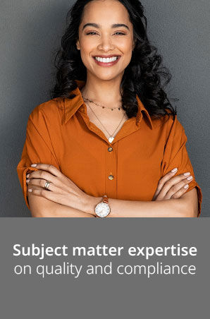 Smiling business woman with crossed arms