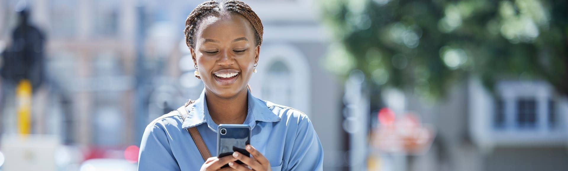 Girl browsing smartphone