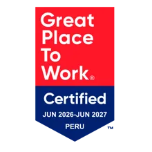Great Place To Work® 2026-2027 certification badge for TP in Peru.