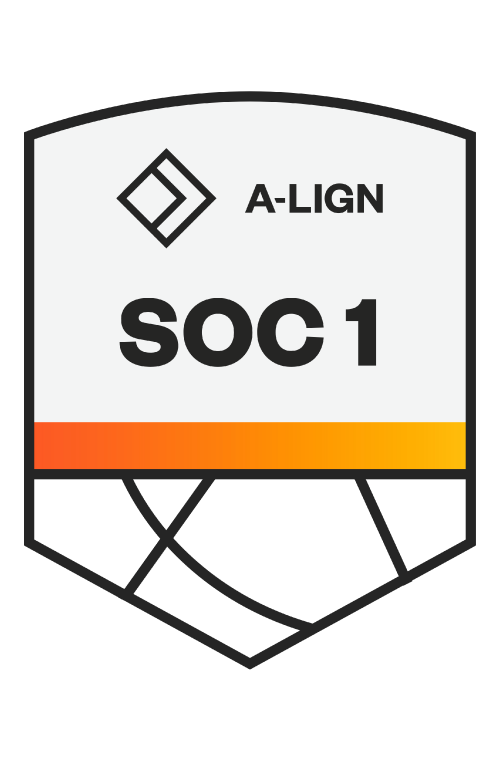 SOC 1 certification badge.