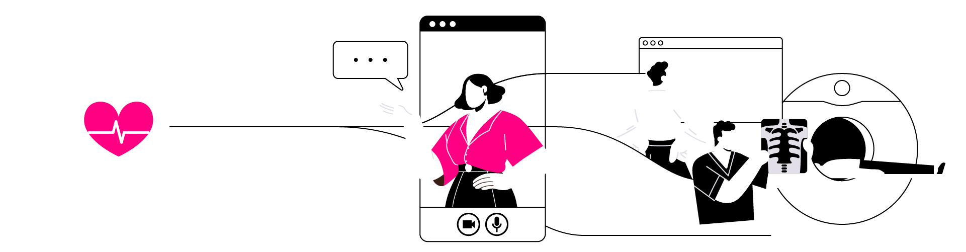 Animated hospital characters working 