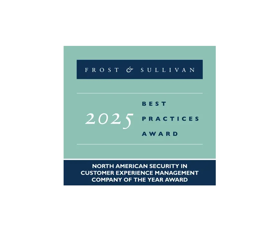 Frost and Sullivan 2025 North American Security award badge