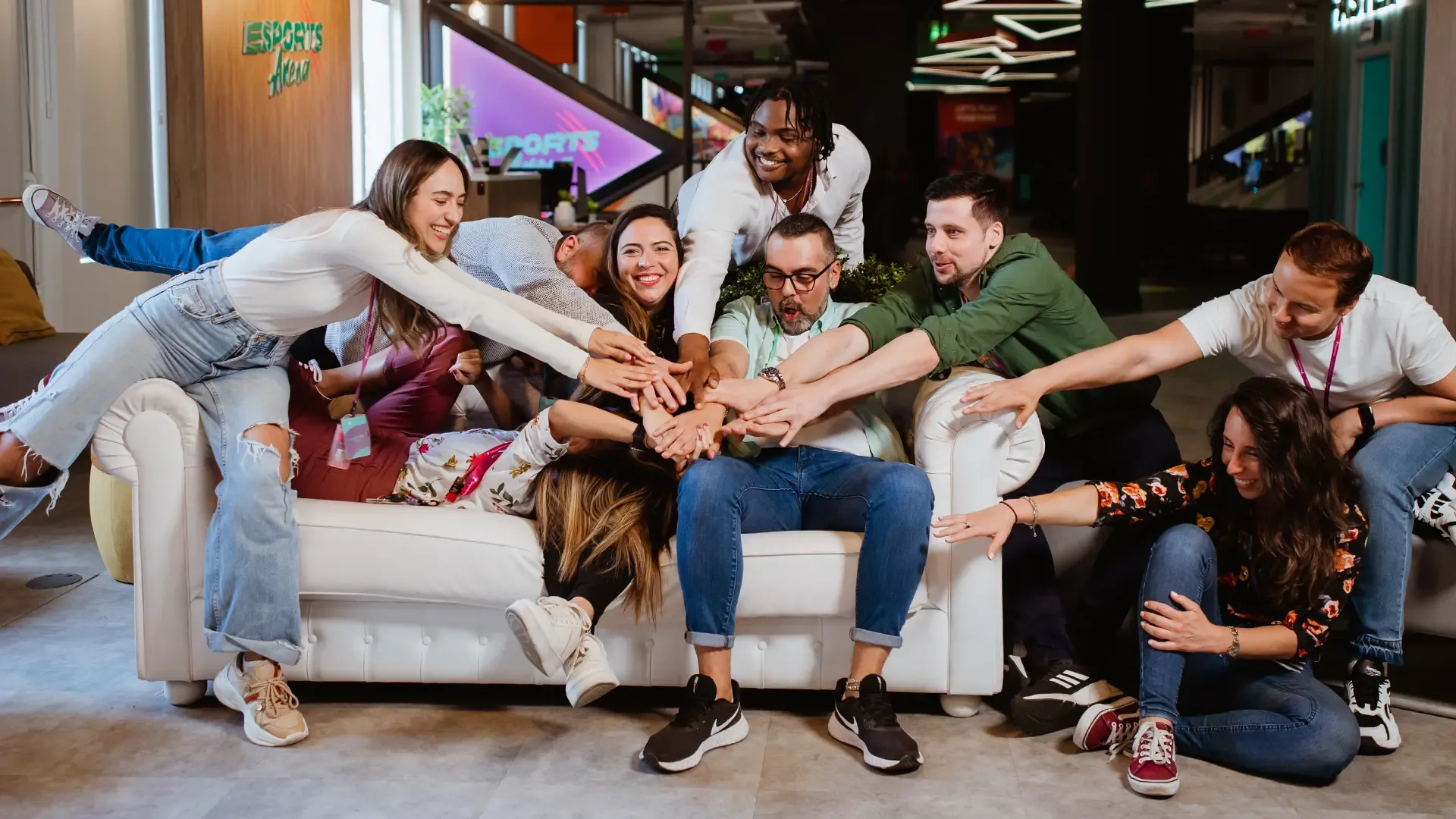 TP employees celebrating together. 