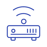 Wireless internet icon representing connectivity in TP digital services.