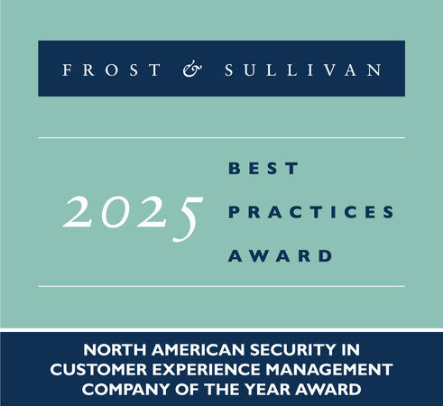 Frost & Sullivan 2025 North American Security award badge 