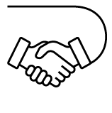 Black handshake icon