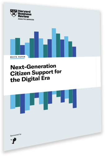 Harvard Business Review white paper mockup - Next generation citizen support for the digital era