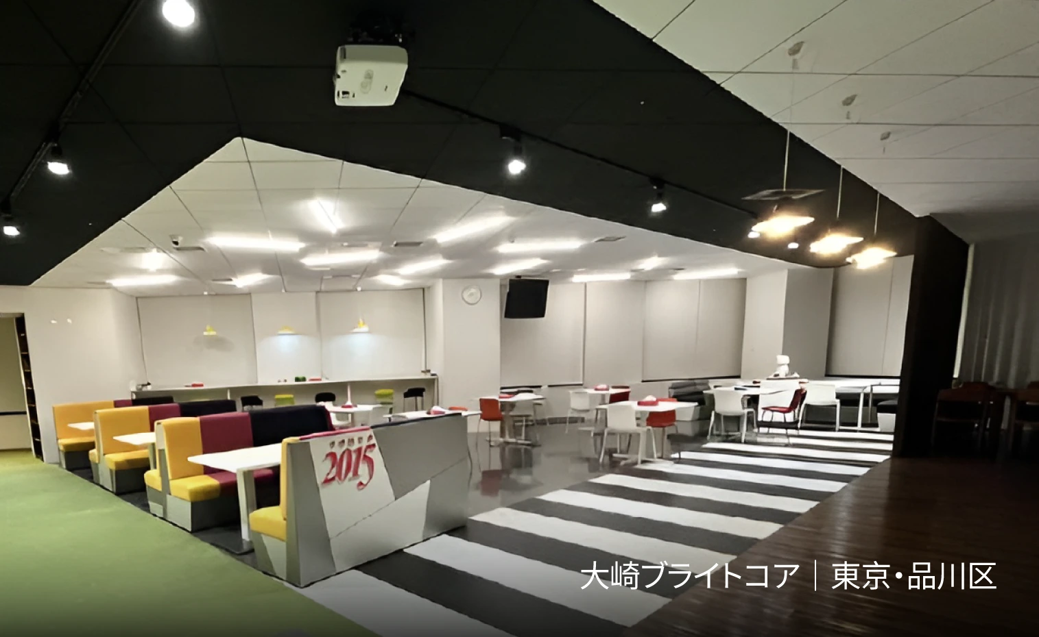 The restaurant has several tables and chairs arranged neatly.