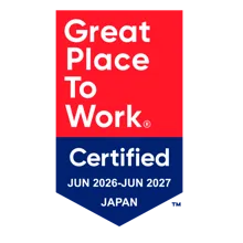 Great Place To Work® 2026-2027 certification badge for TP in Japan.